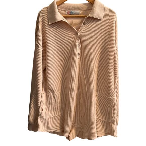 Free People Pants - Free People Tan Ribbed Jumpsuit